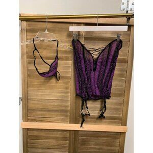NWOT Seven Til Midnight 2 Piece Lingerie Set Purple P8